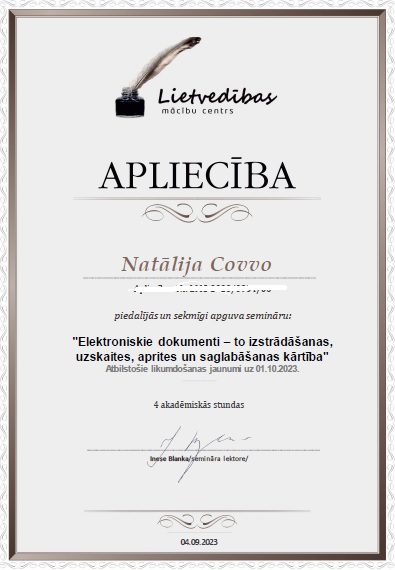 Ceritificate